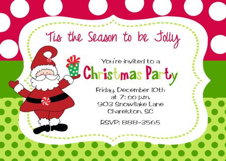 Blank Christmas Party Invitations