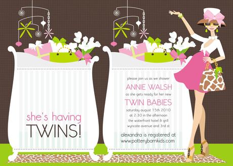 Twin Baby Shower Invitation