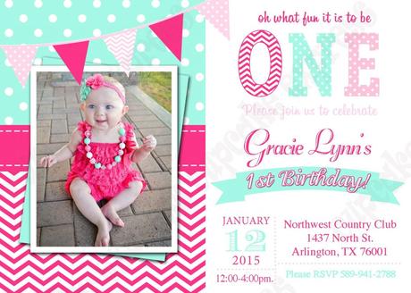 1st Birthday Party Invitations