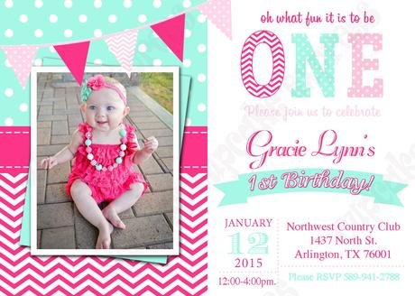 1st Birthday Party Invitations