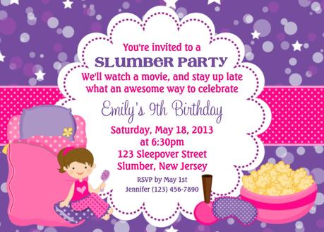 Girls Spa Birthday Party Invitations