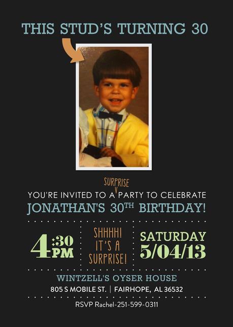 Surprise 30th Birthday Invitations For Men