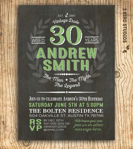 Surprise 30th Birthday Invitations For Men