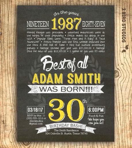 Surprise 30th Birthday Invitations For Men