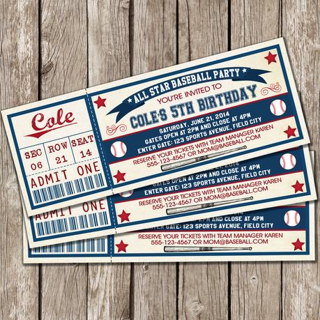 Baby Shower Ticket Invitation Template