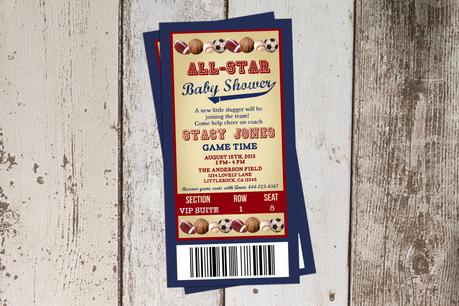 Baby Shower Ticket Invitation Template