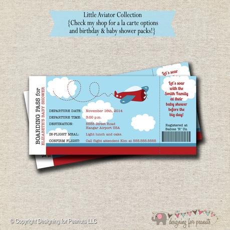 Baby Shower Ticket Invitation Template