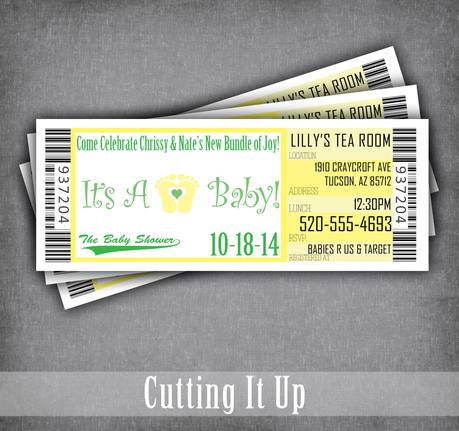 Baby Shower Ticket Invitation Template