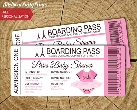 Baby Shower Ticket Invitation Template