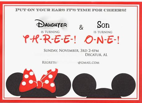 Disney Party Invitations