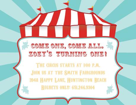 Circus Party Invitation