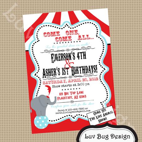 Circus Party Invitation