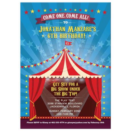 Circus Party Invitation