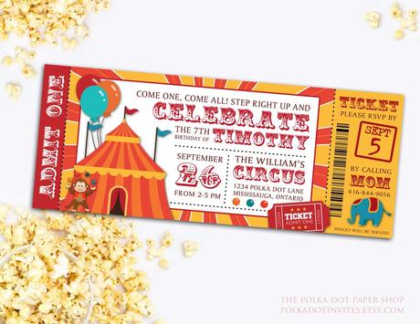 Circus Party Invitation