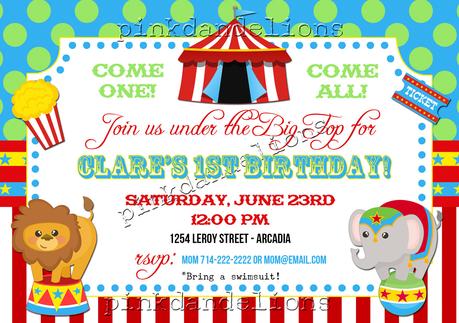 Circus Party Invitation