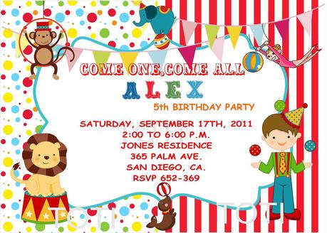 Circus Party Invitation