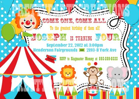 Circus Party Invitation