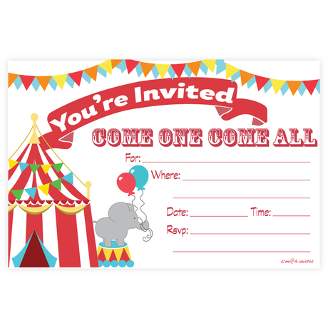 Circus Party Invitation