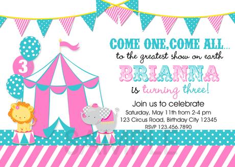 Circus Party Invitation