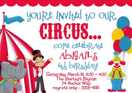 Circus Party Invitation