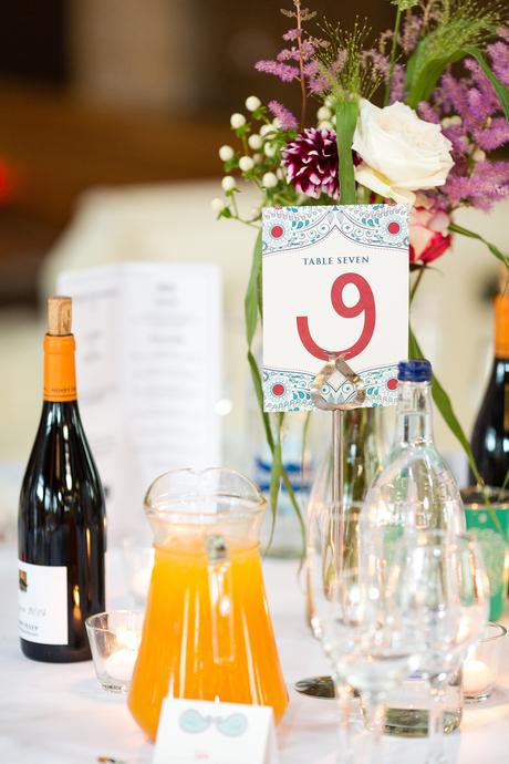 St Stephens Hampstead Heath Wedding Venue Table detail with wild flowers