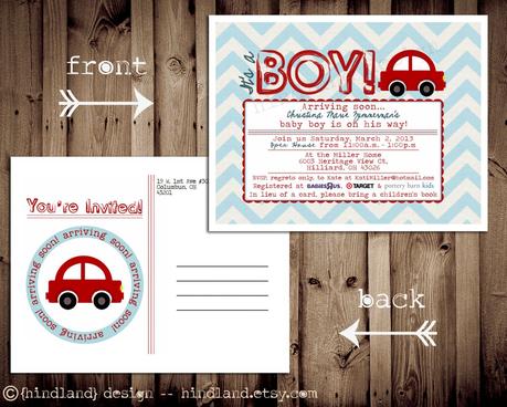 Baby Shower Invitation Postcards