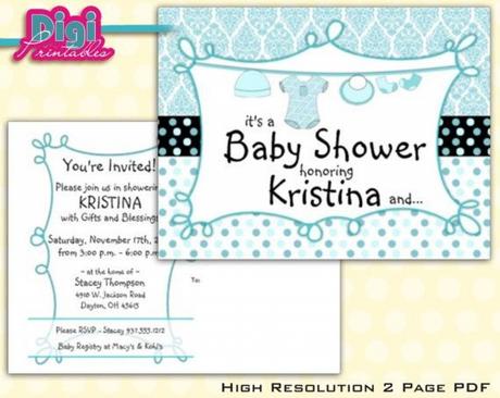 Baby Shower Invitation Postcards