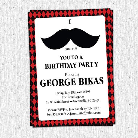 Male Birthday Party Invitations