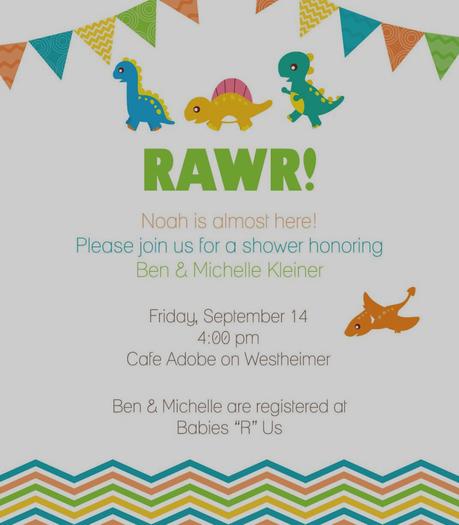 Dinosaur Baby Shower Invitations Online