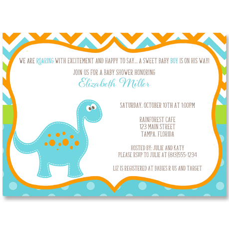 Dinosaur Baby Shower Invitations Online