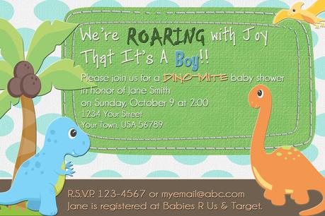 Dinosaur Baby Shower Invitations Online