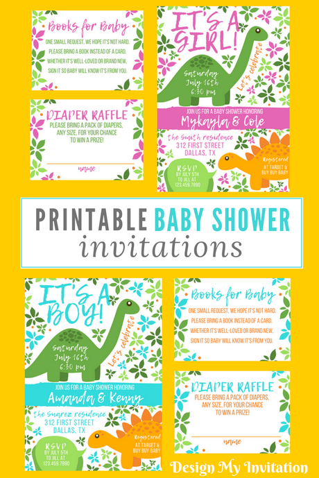 Dinosaur Baby Shower Invitations Online