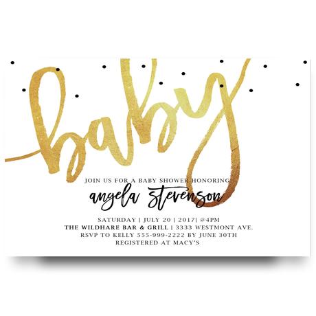 Modern Baby Shower Invitations