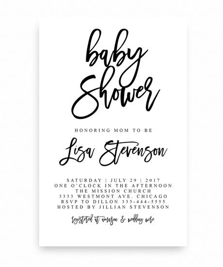 Modern Baby Shower Invitations