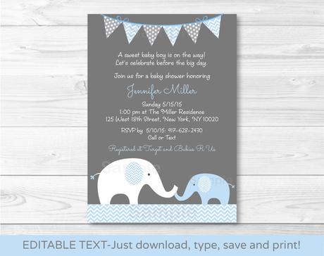 Modern Baby Shower Invitations