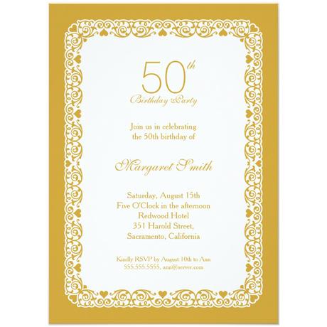 5oth Birthday Invitations