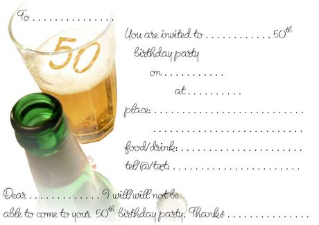 5oth Birthday Invitations