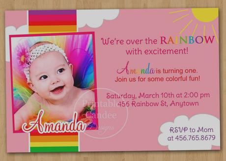 Baby Girl 1st Birthday Invitations