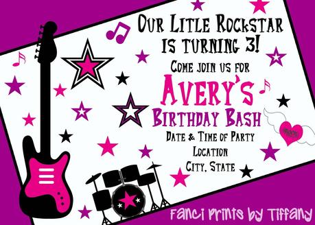 Rock Star Party Invites