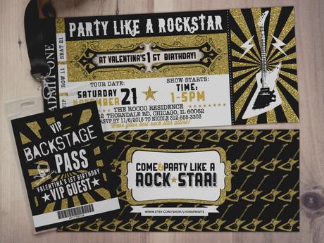 Rock Star Party Invites