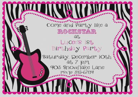 Rock Star Party Invites