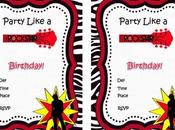 Rock Star Party Invites