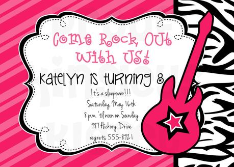 Rock Star Party Invites