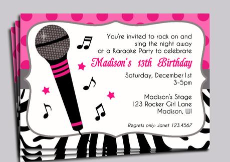 Rock Star Party Invites