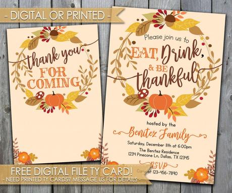 Fall Party Invites