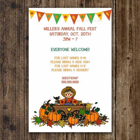 Fall Party Invites