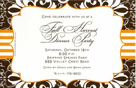 Fall Party Invites