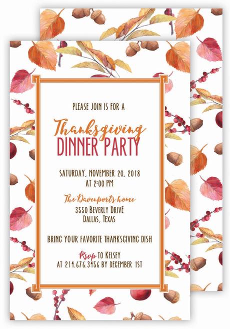 Fall Party Invites