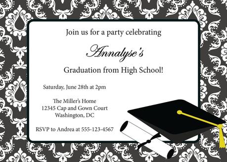 Sample Graduation Invitation Cards