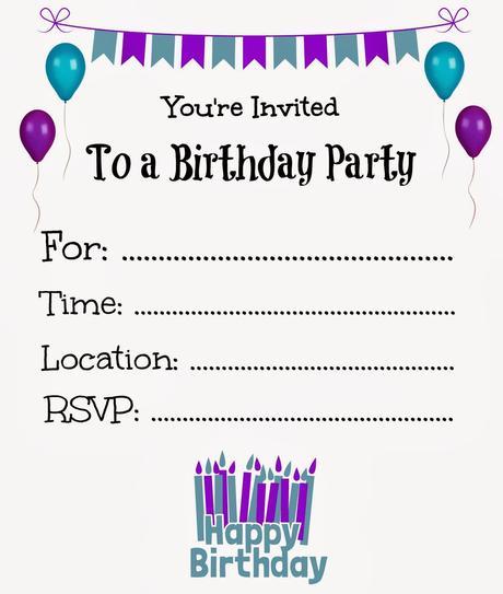 Birthday Invitation Cards Printable